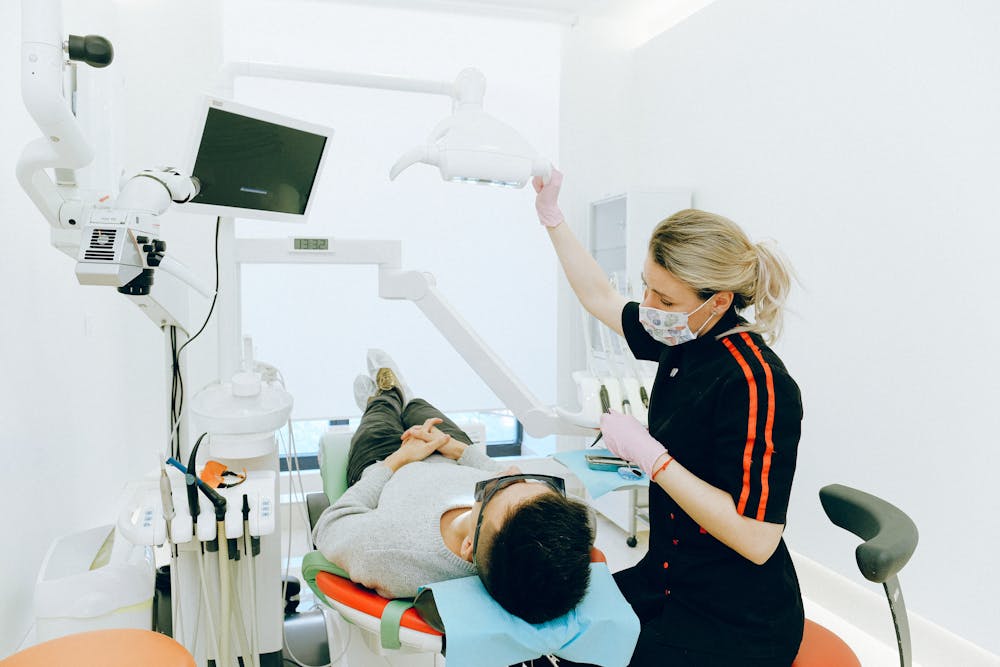 Man Having Dental Check-up