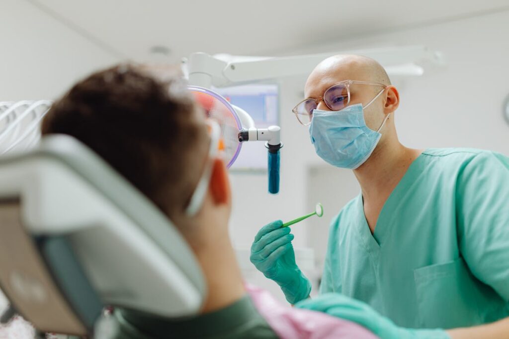 A Dentist with a Patient